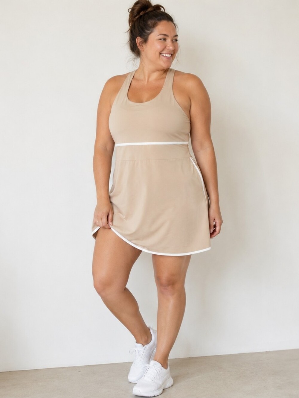 Old Navy Active PowerSoft Active Dress Size 2X Beige With/flaw